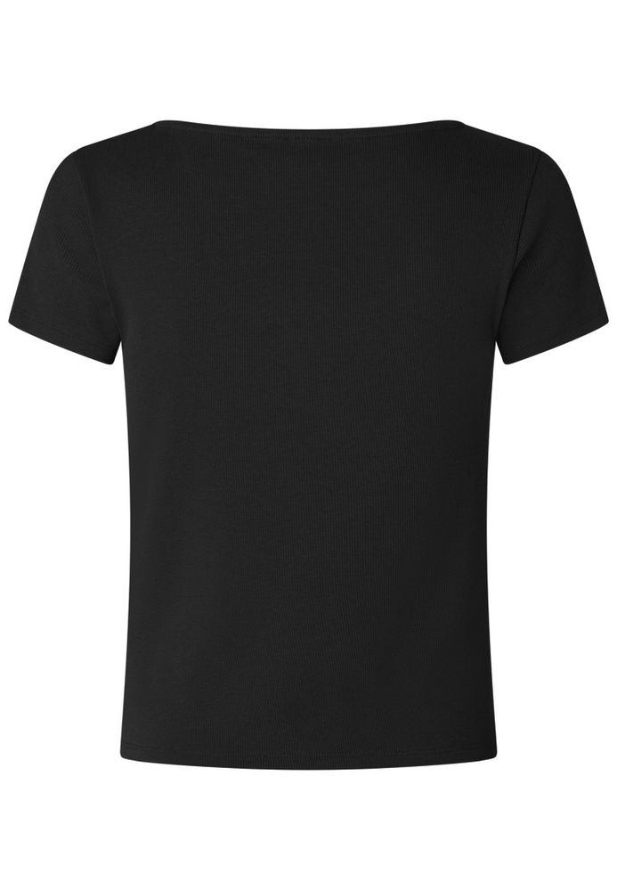 Rippshirt mit Flechtdetail