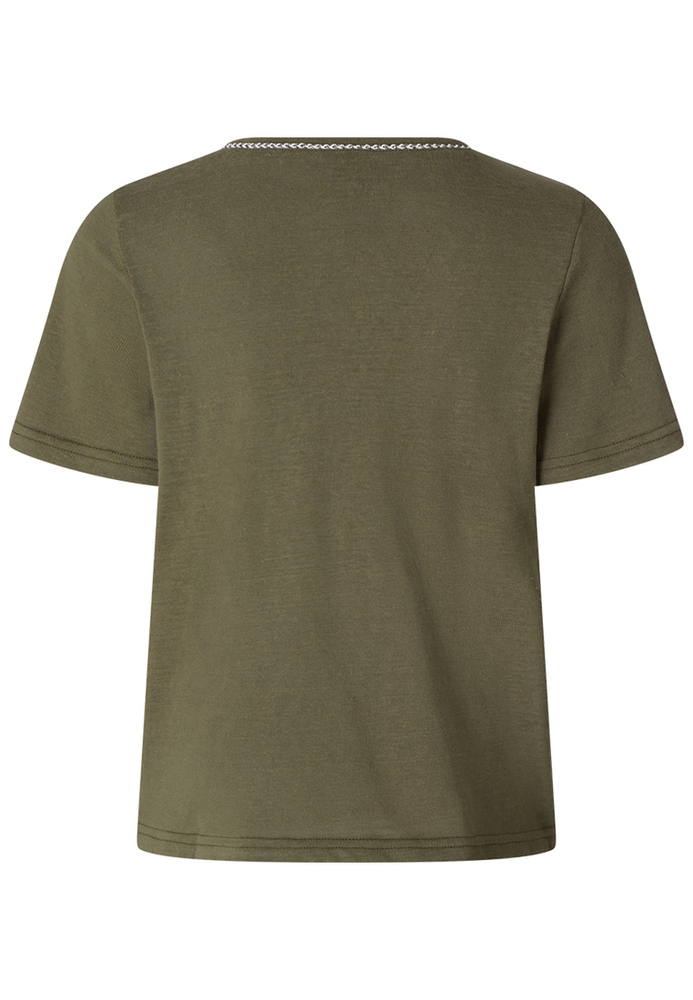 T-Shirt mit Flechtband-Detail
