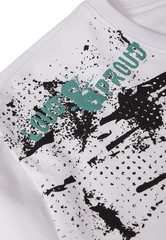 T-Shirt mit Paint-Brush-Effekt