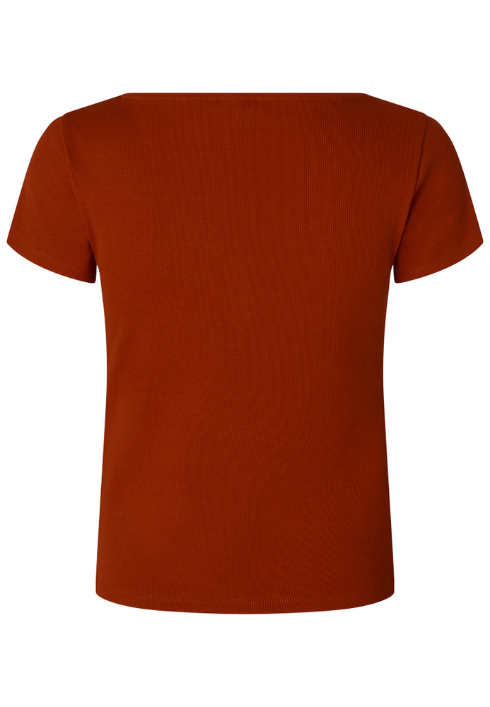 Rippshirt mit Flechtdetail