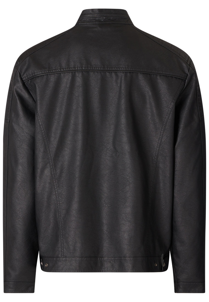 Bikerjacke aus Leder-Imitat
