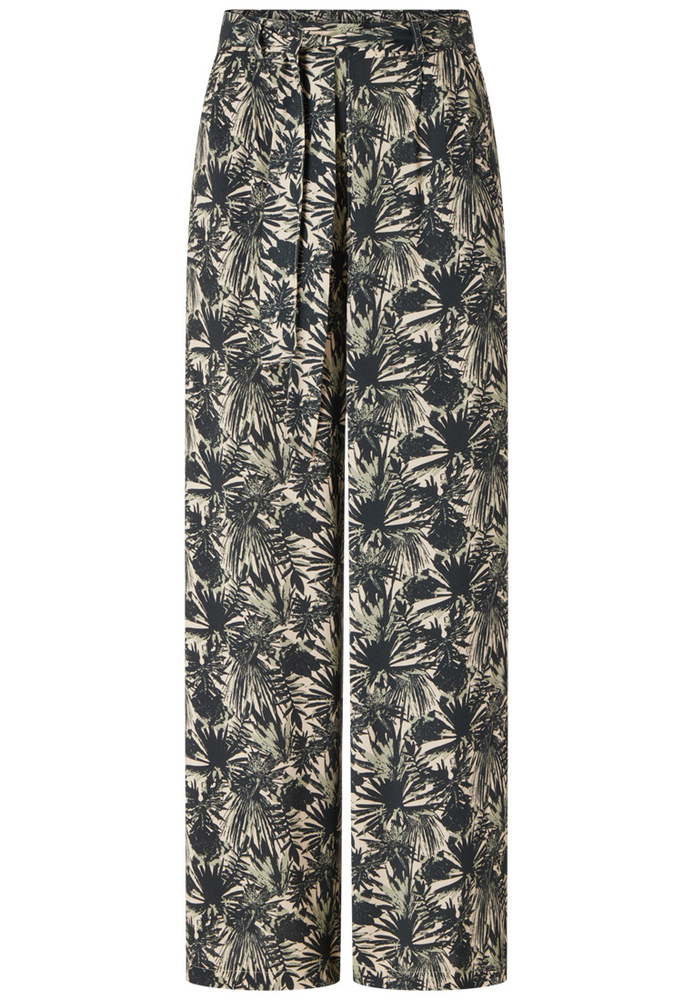 Stoffhose mit Palmenmuster