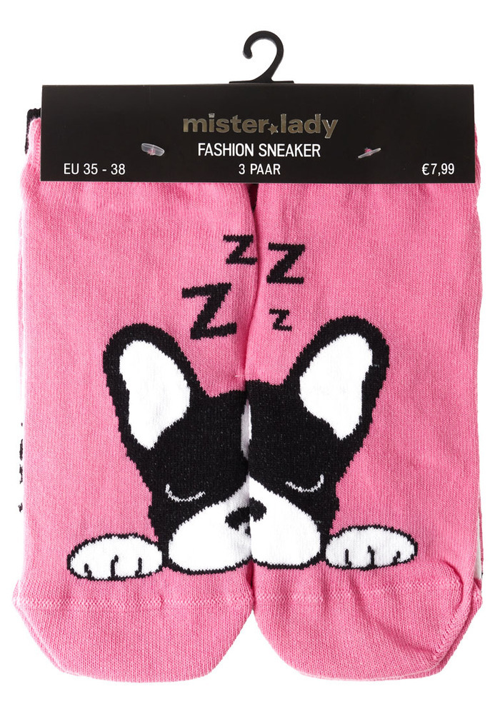 Sneaker Socken mit Hunde-Motiv