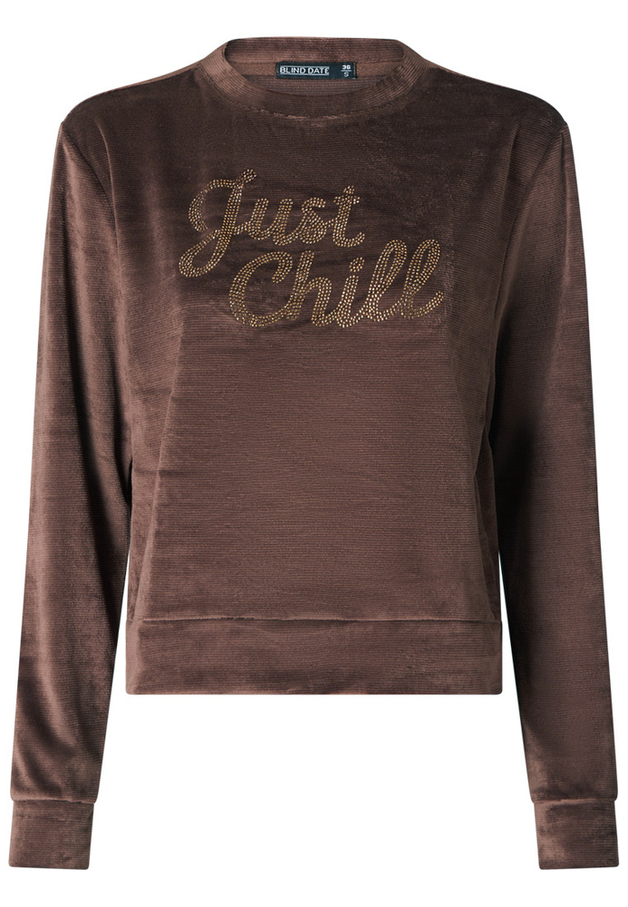 Pyjama-Shirt mit Strass-Schriftzug