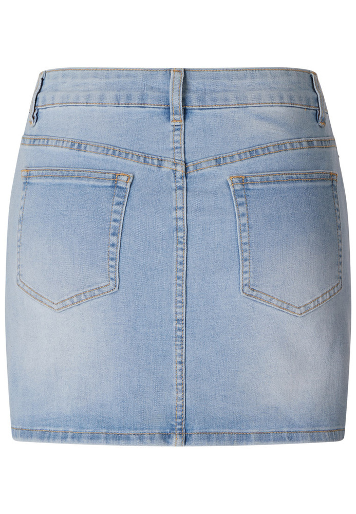 Jeans-Minirock mit Glitzersteinen