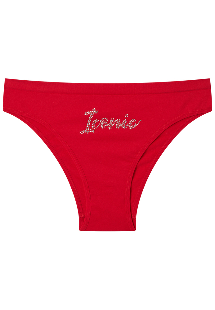 Slip mit Strassschriftzug