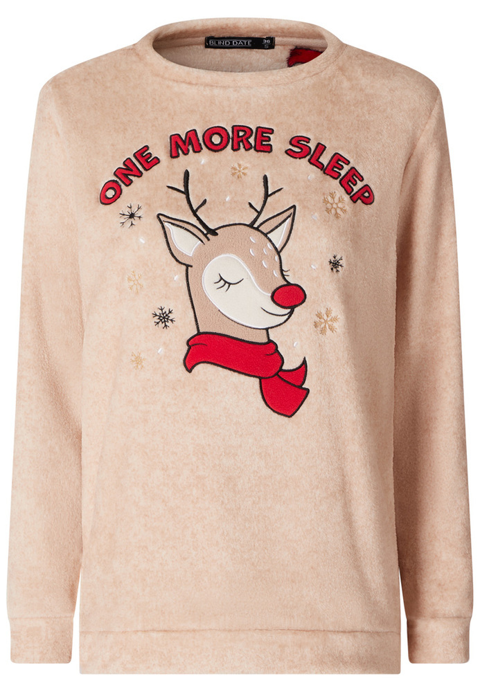 Pyjama-Shirt mit Rudolph-Motiv