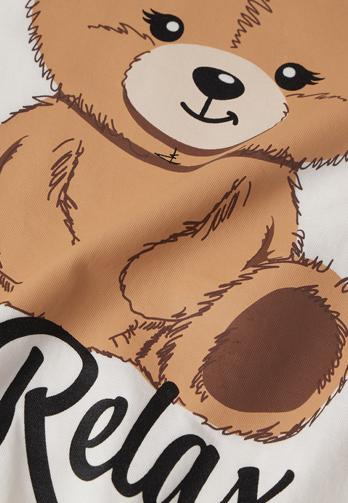 Pyjama-Shirt mit Teddy-Print