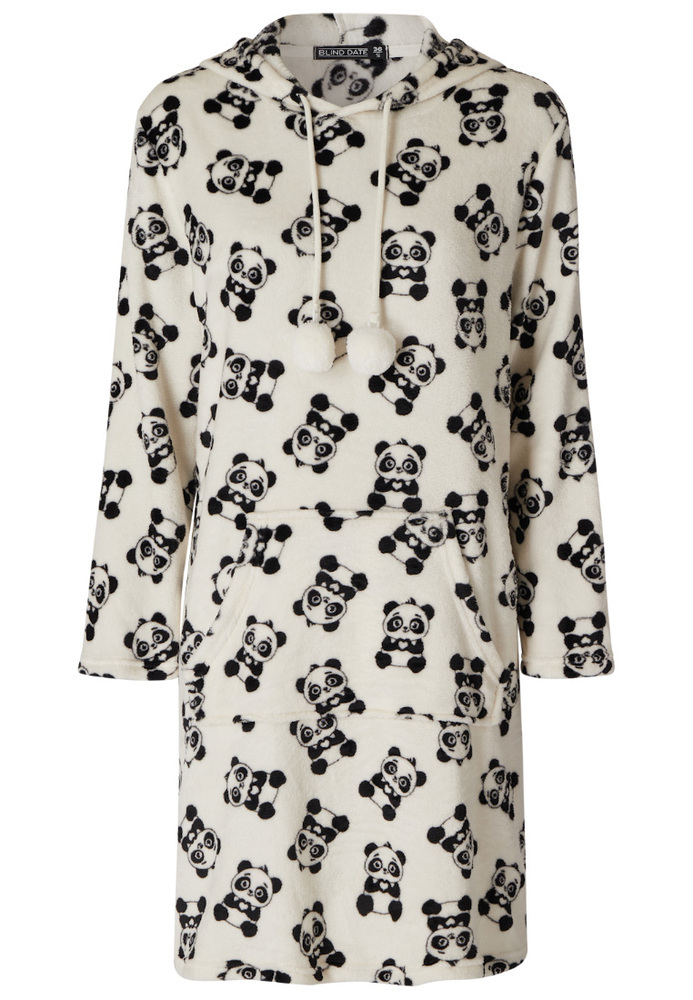 Pyjama-Kleid im Hoodie-Style