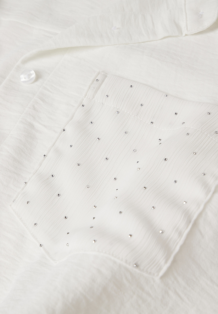 Bluse mit Strass-Details