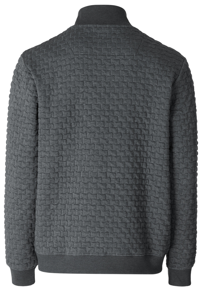Sweatjacke mit All-Over-Struktur