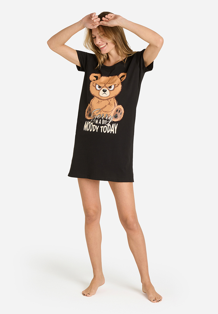 Nachthemd mit Teddy-Print