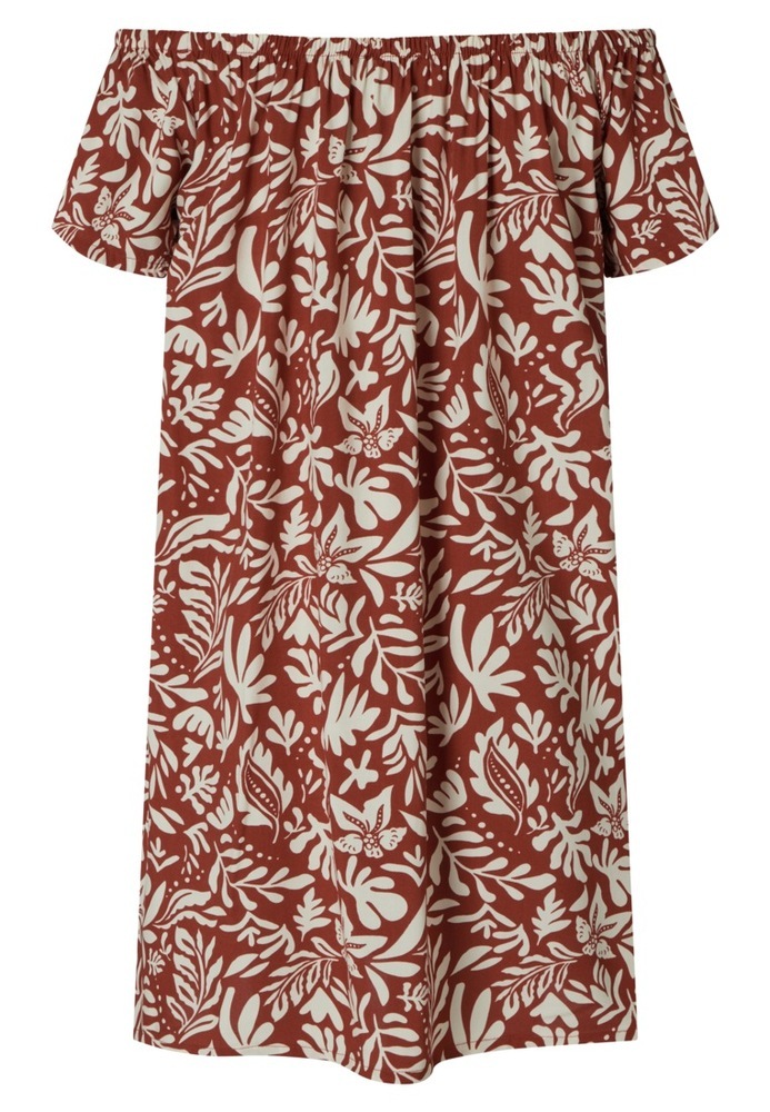 Carmenkleid mit Blütenprint
