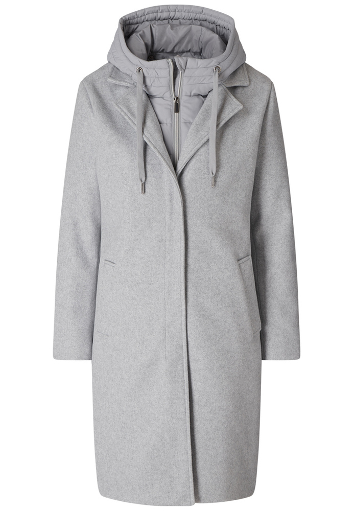 Mantel im Materialmix