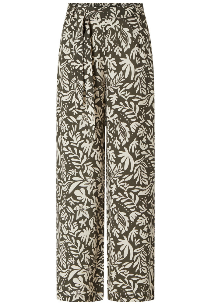 Stoffhose mit Blattmuster