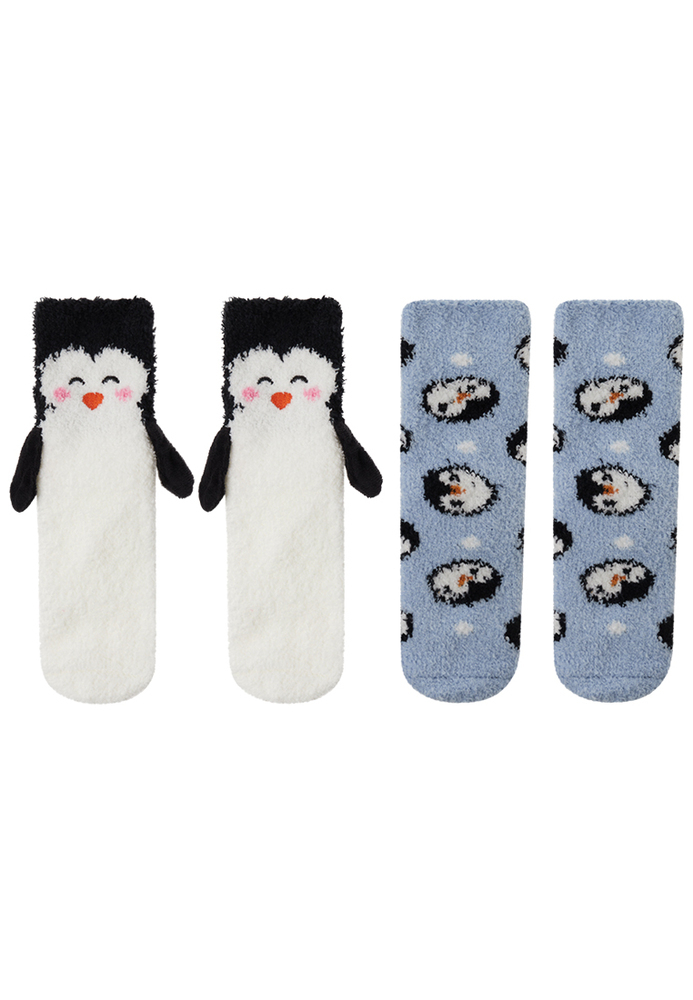 Kuschelsocken mit Pinguin-Motiv