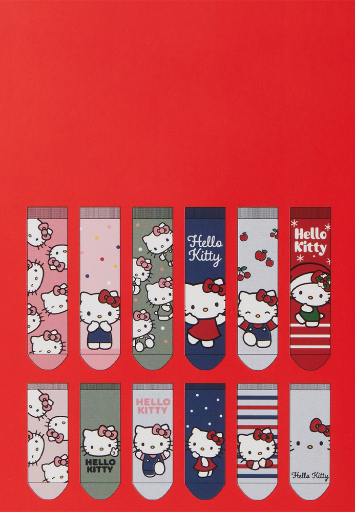 Adventskalender mit Hello-Kitty-Socken