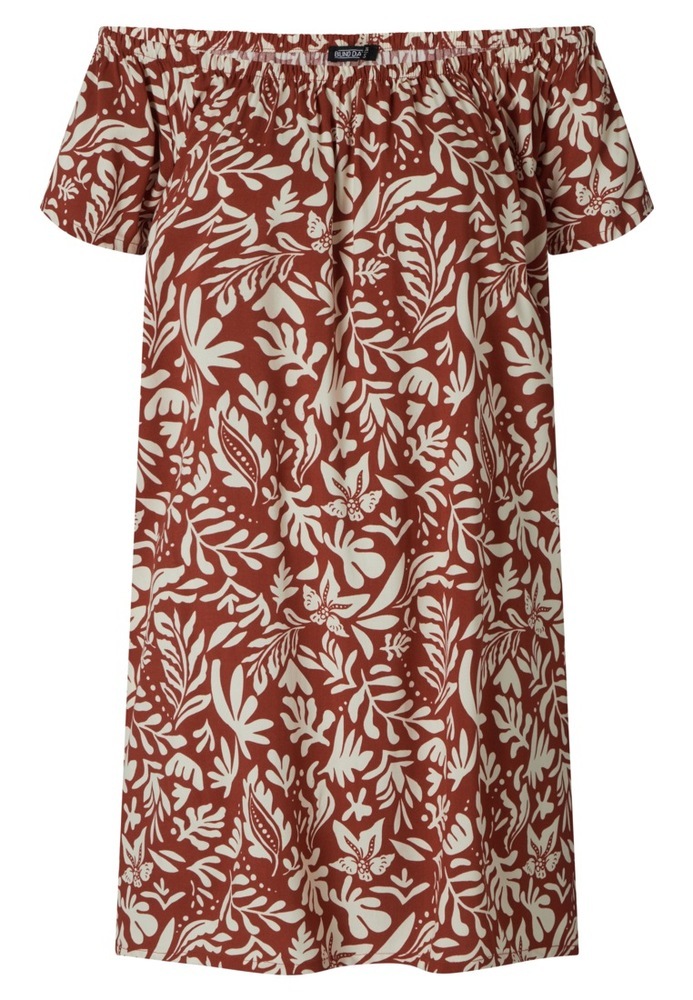 Carmenkleid mit Blütenprint
