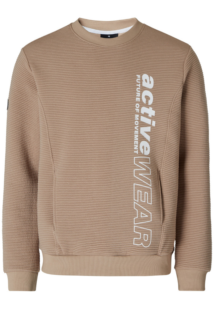 Sweatshirt mit Querripp-Struktur Sweatshirt mit Querripp-Struktur