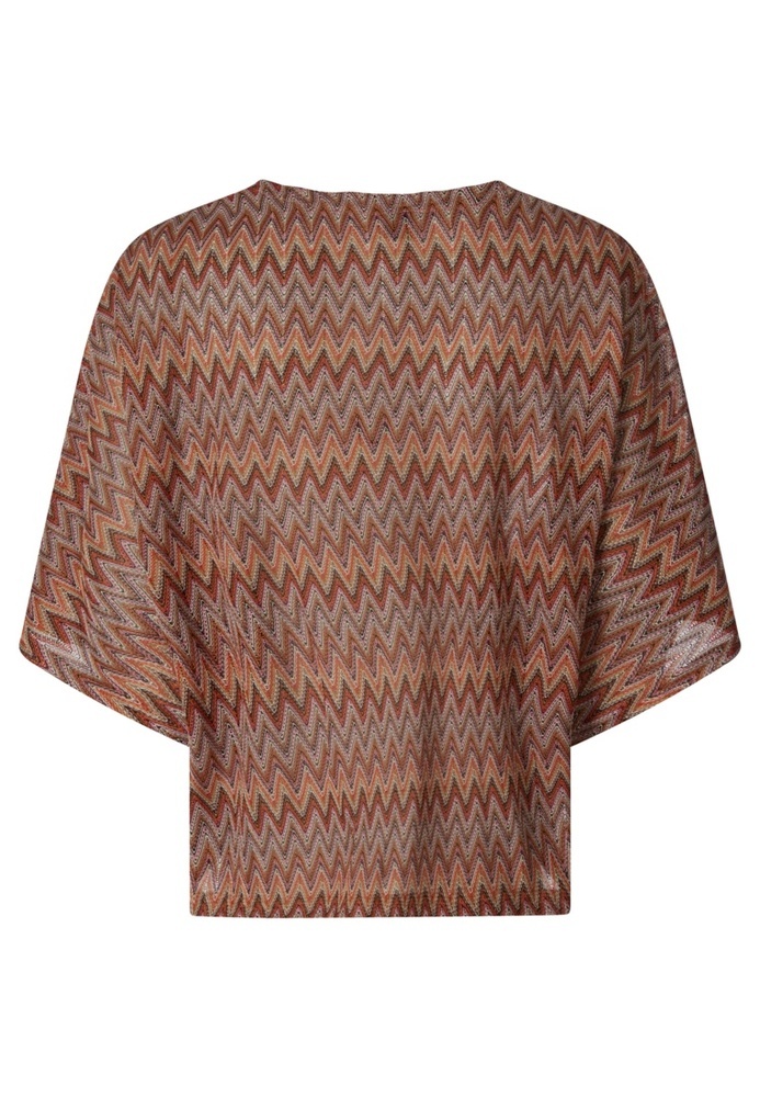 Shirtjacke mit Zickzack-Muster
