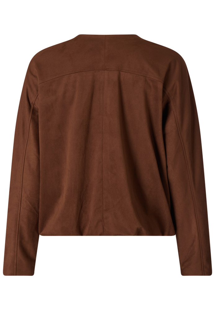 Blousonjacke in Veloursleder-Optik