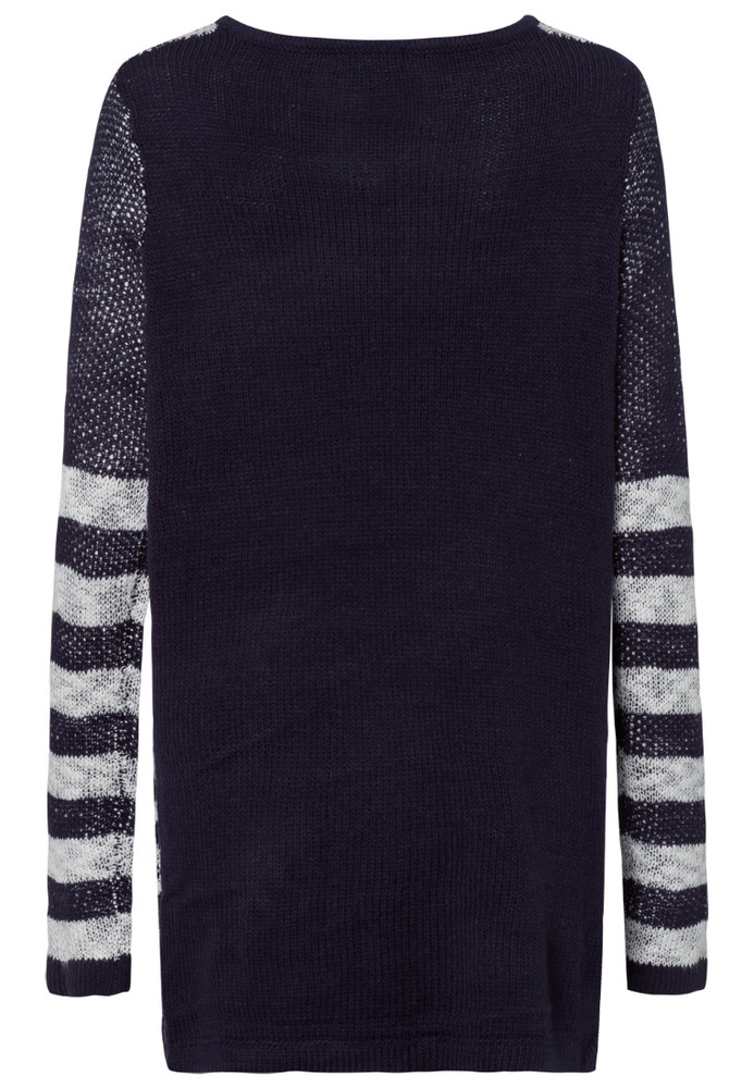 Langer Cardigan mit Ethno-Muster
