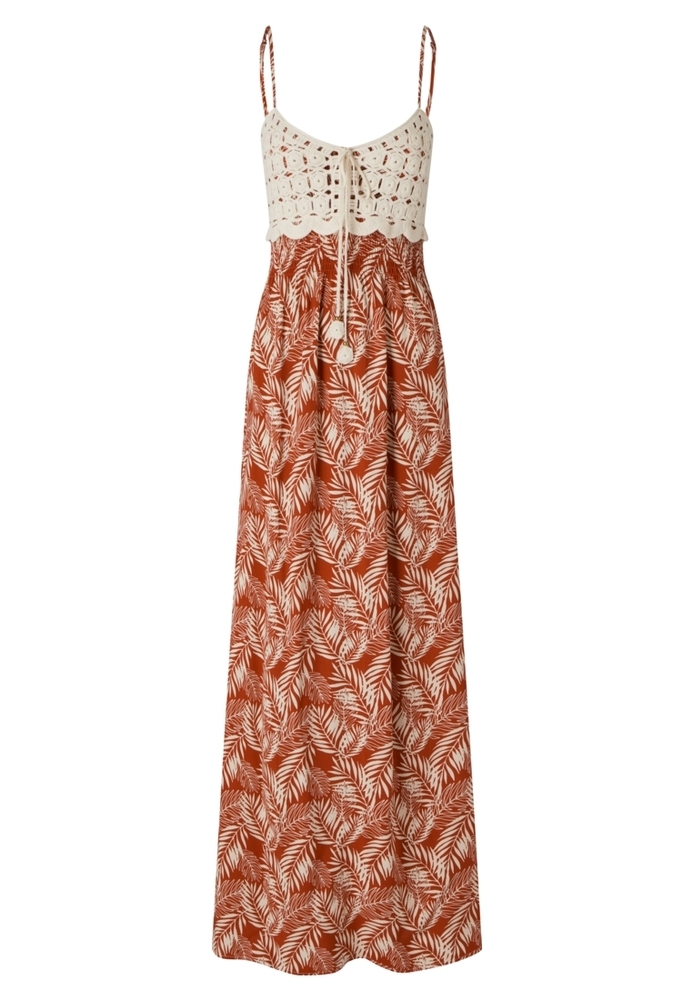 Langes Häkelkleid