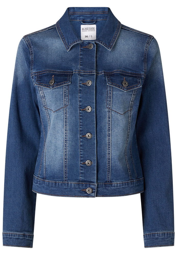 Jeansjacke im Used-Look