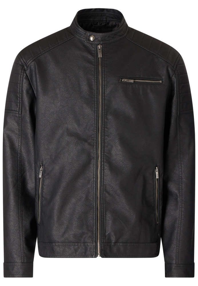 Bikerjacke aus Leder-Imitat