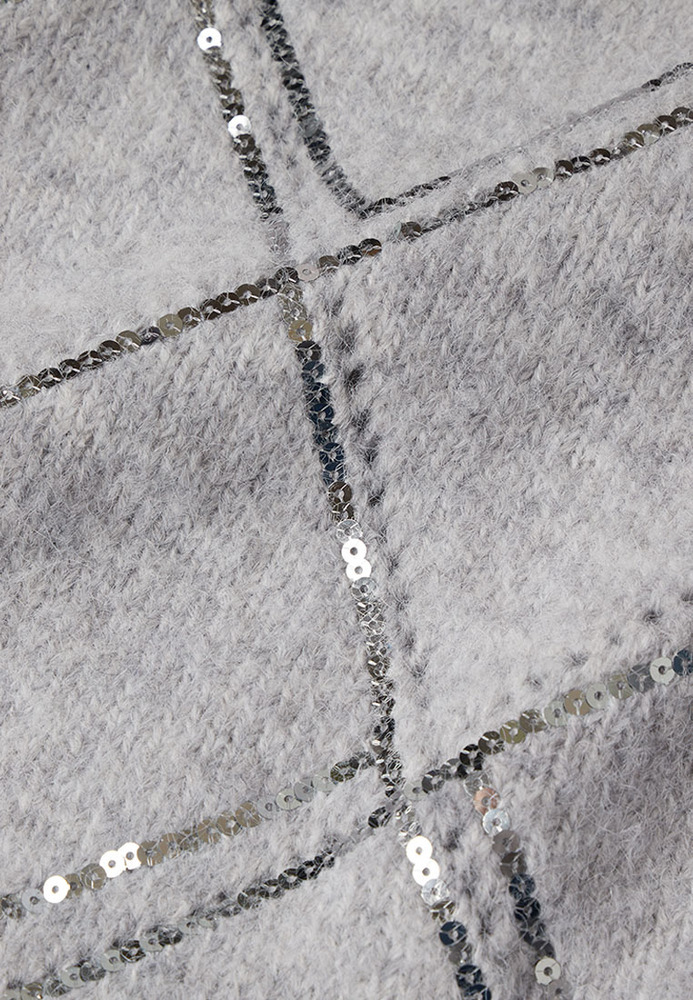 Strickpullover mit Pailletten