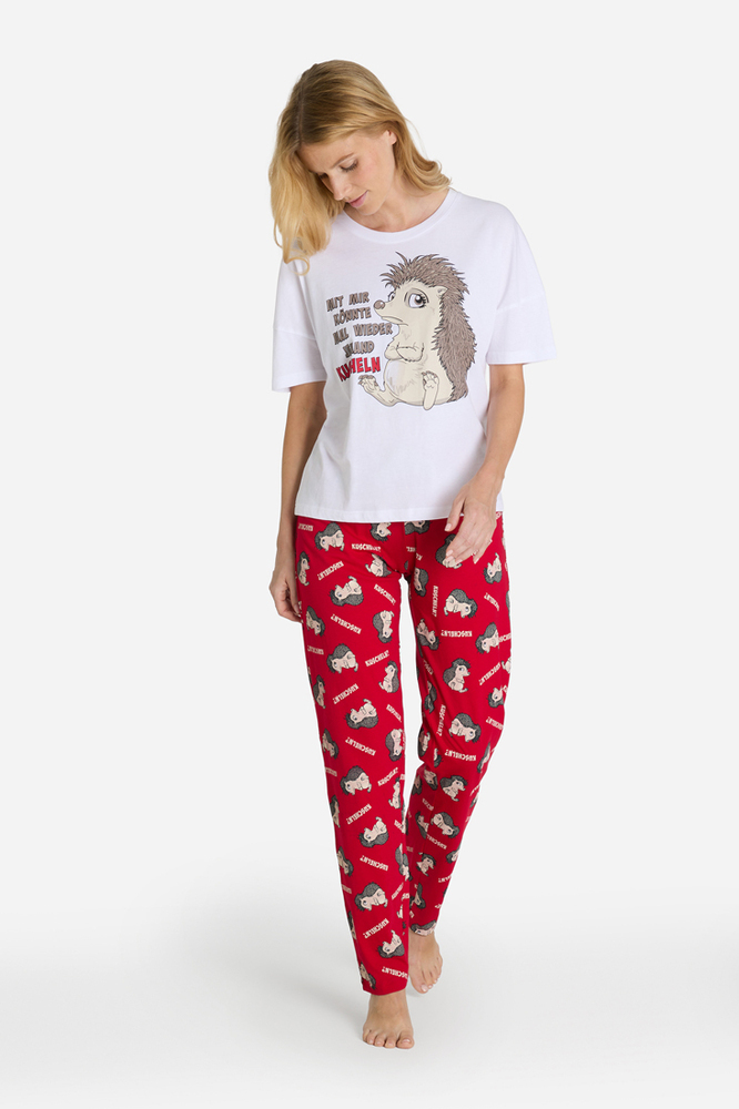 Pyjama-Shirt mit Igel-Motiv
