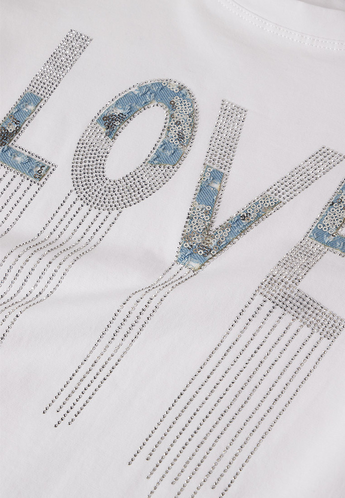 Shirt mit LOVE-Schriftzug