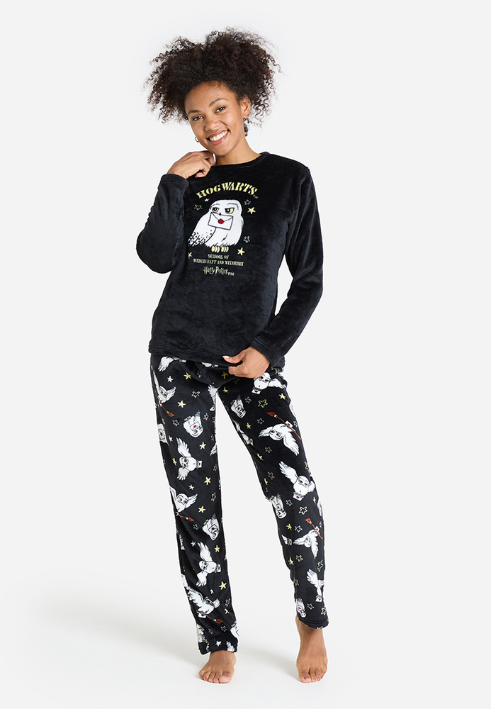 Pyjama-Shirt mit Hogwarts-Motiv