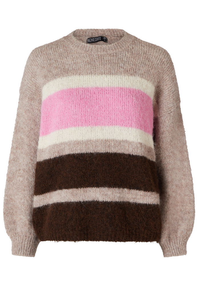 Strickpulli im Colour-Block-Design