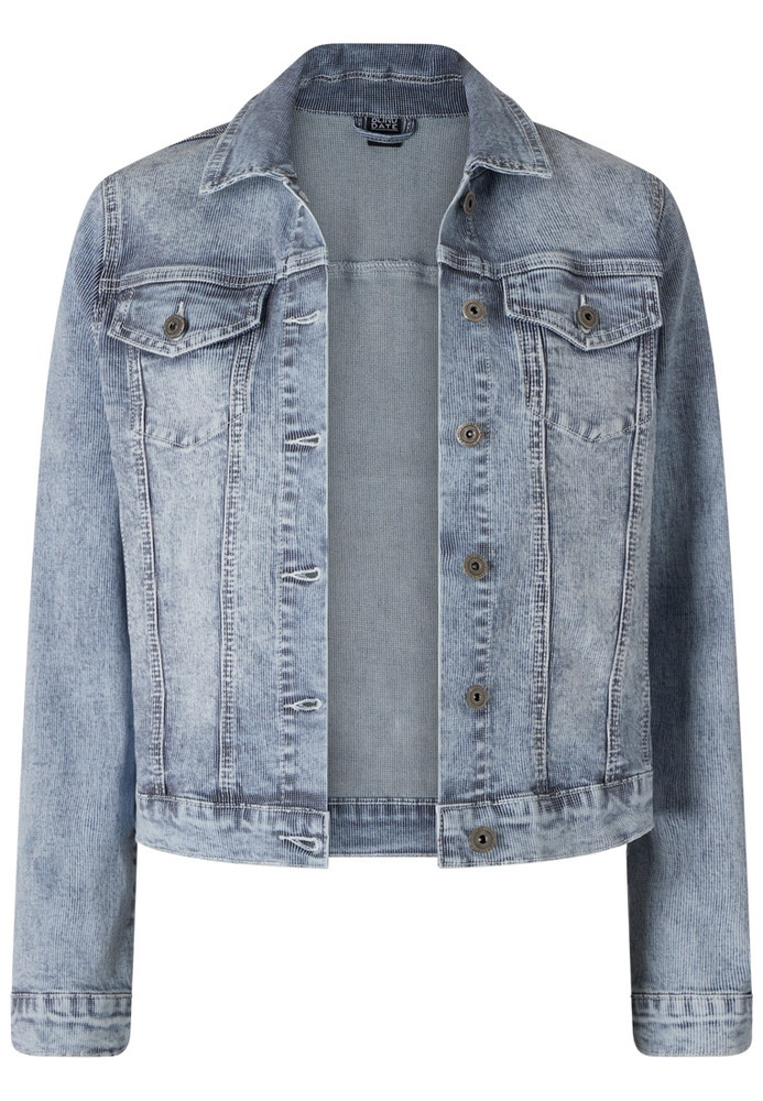 Jeansjacke mit All-Over-Muster