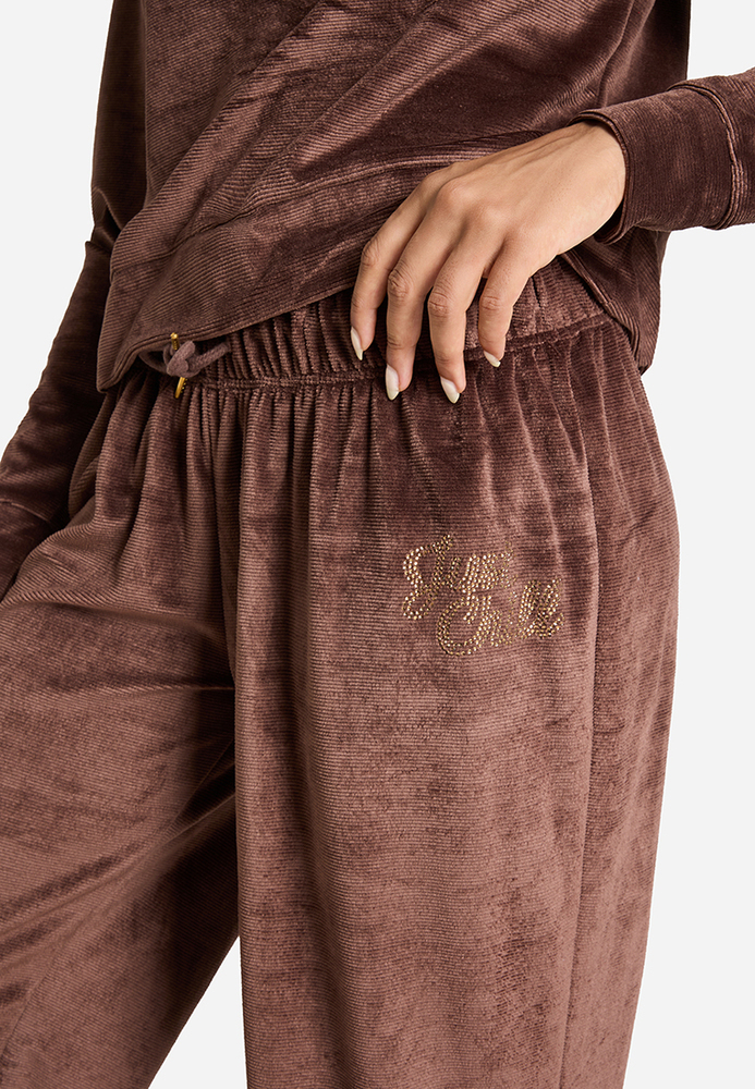 Pyjama-Hose mit Strass-Schriftzug