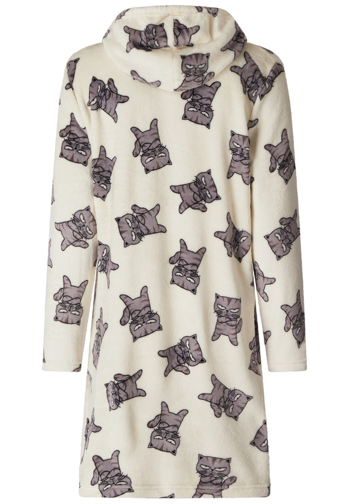 Fleece-Kleid mit All-Over-Print