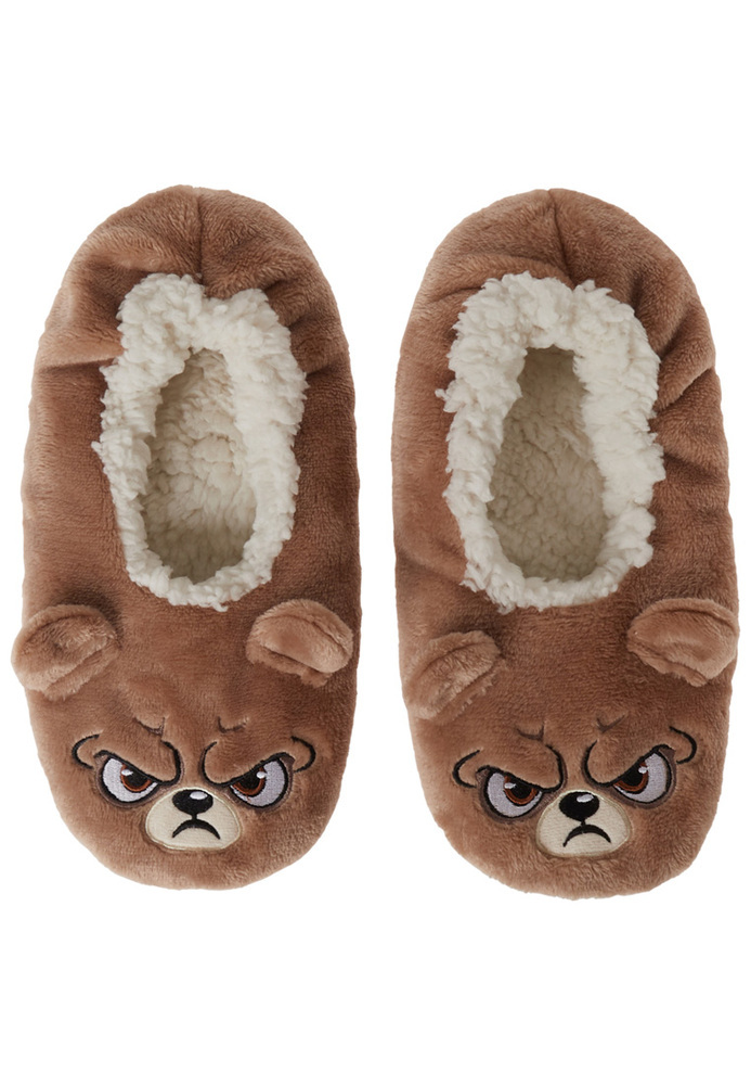 Hausschuhe im Teddy-Design