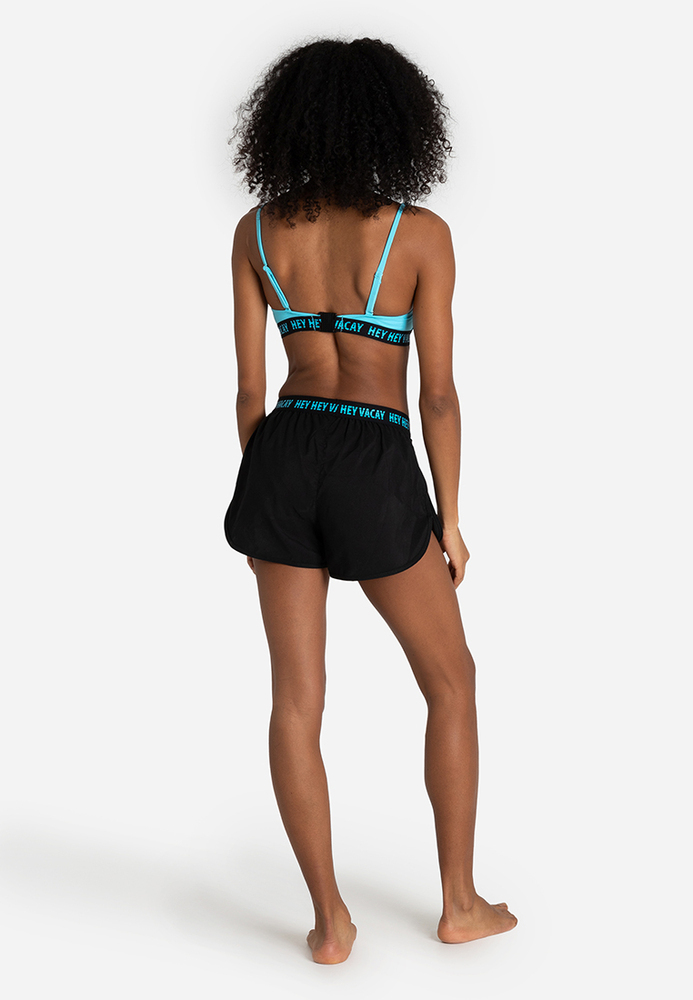 Bikini-Shorts mit Schriftzug