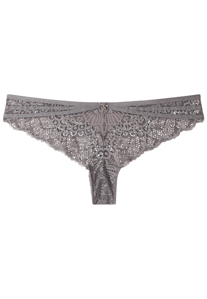 Brazilian Slip mit floraler Spitze