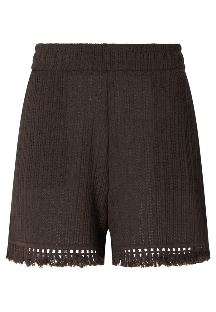 Damenshorts mit Fransensaum