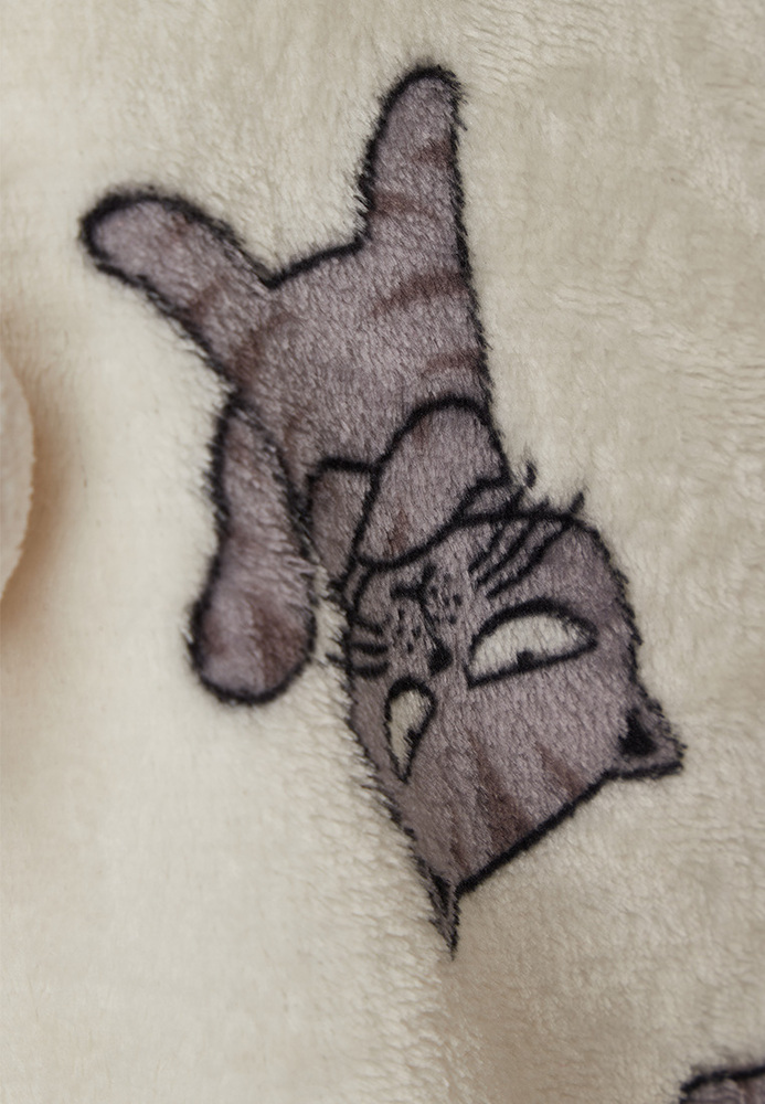 Fleece-Kleid mit All-Over-Print