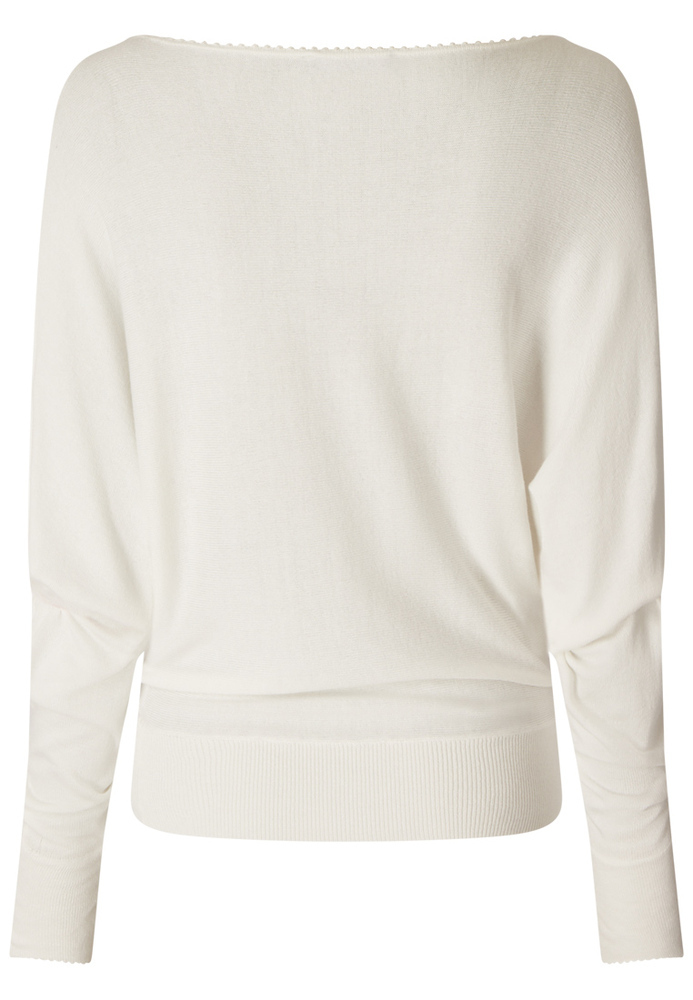 Fledermauspulli mit Wellenkante