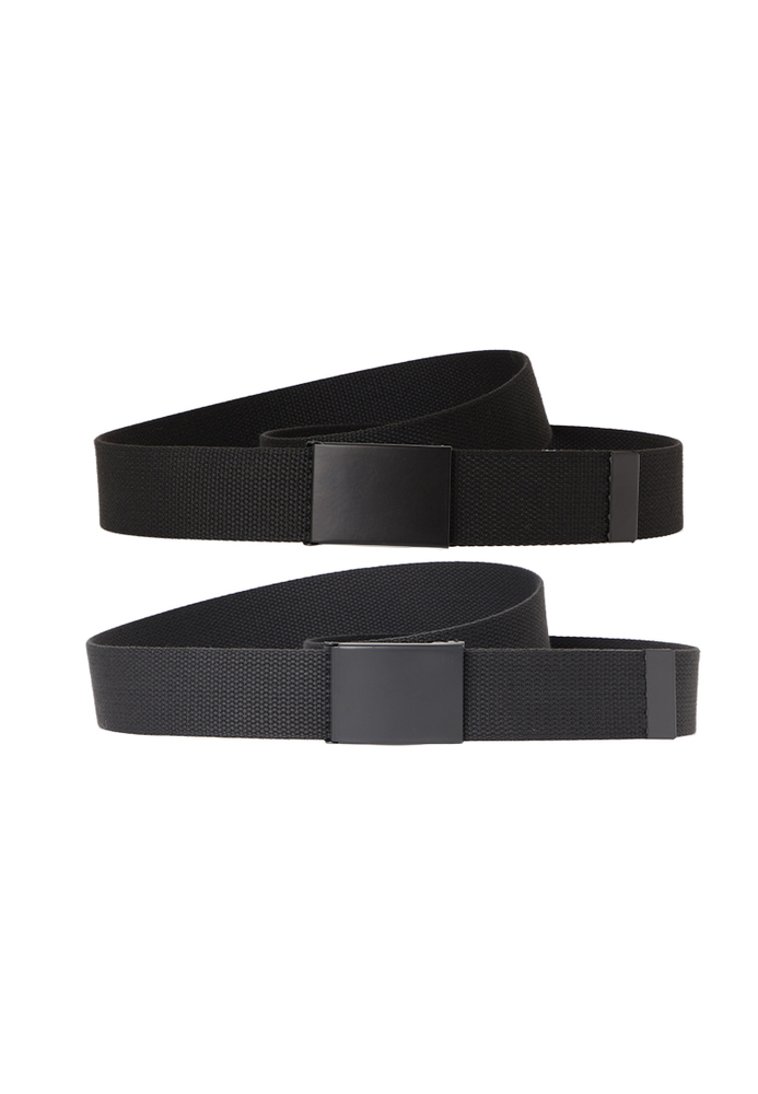 Textilgürtel mit Koppelschließe, 2-er Pack