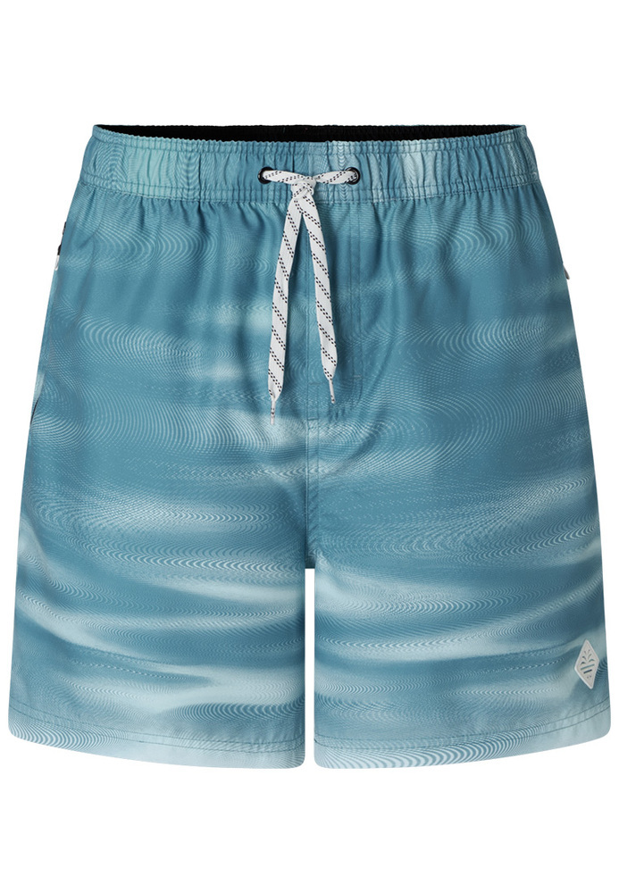 Badeshorts mit Wellen-Print