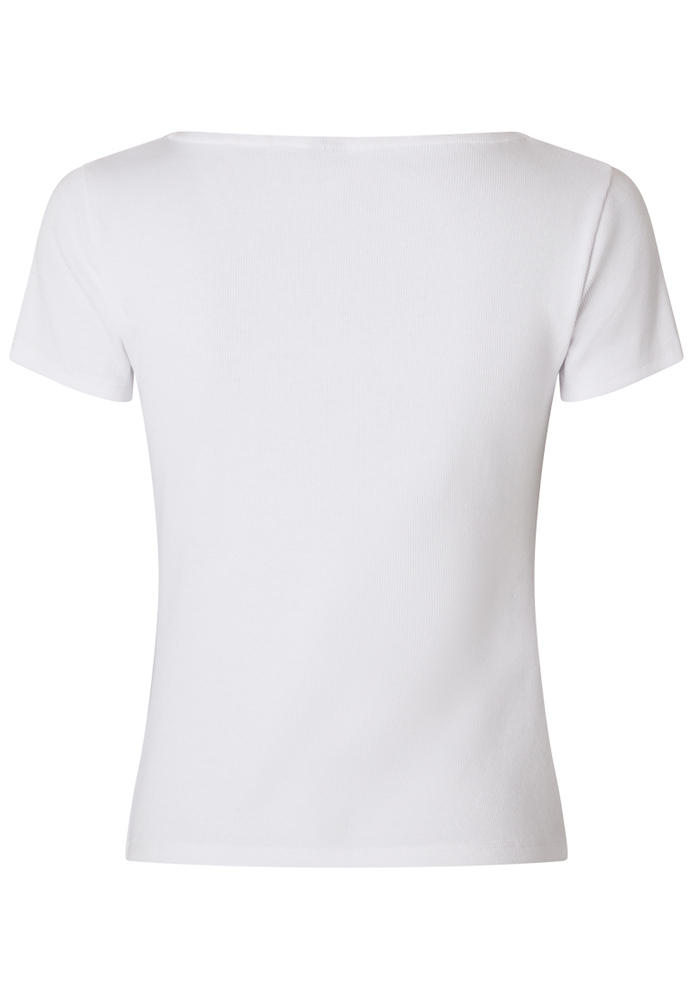 Rippshirt mit Flechtdetail