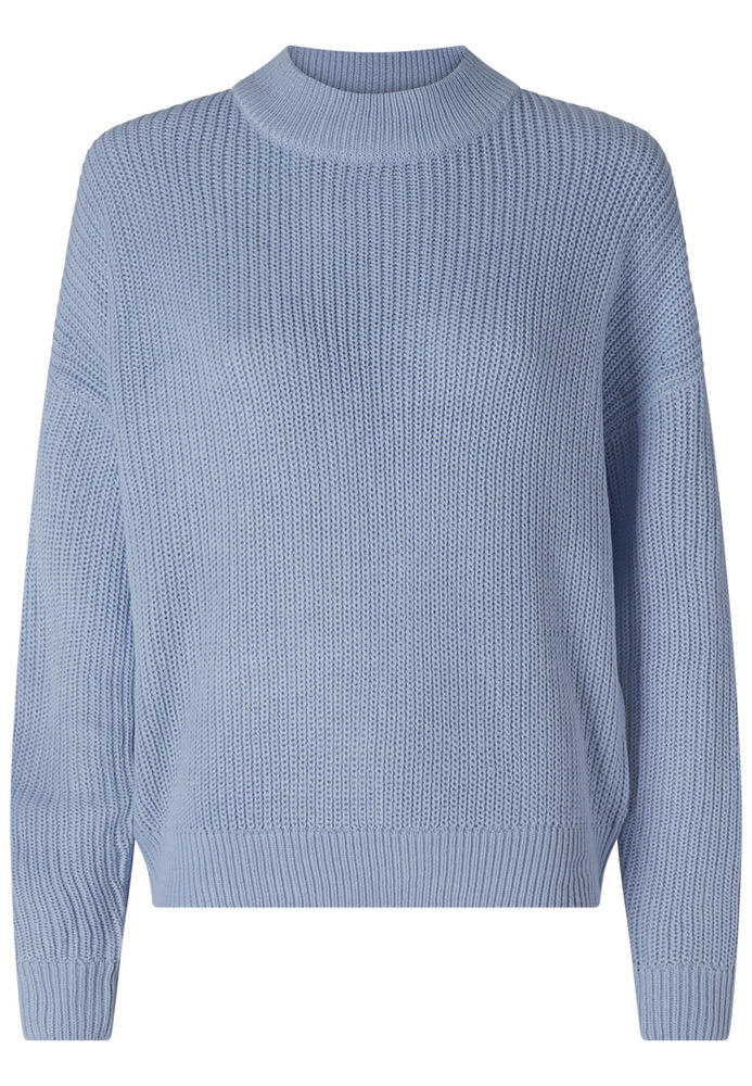 Strickpullover mit Stehkragen