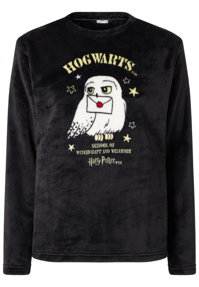 Pyjama-Shirt mit Hogwarts-Motiv