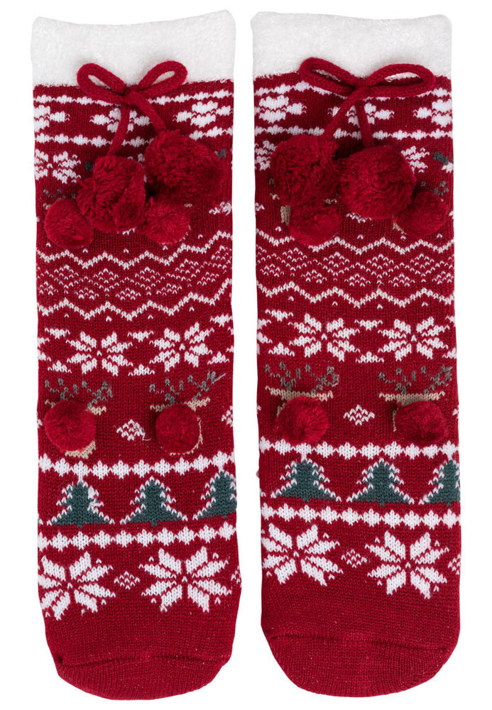 Kuschel-Socken mit Weihnachten-Motiv