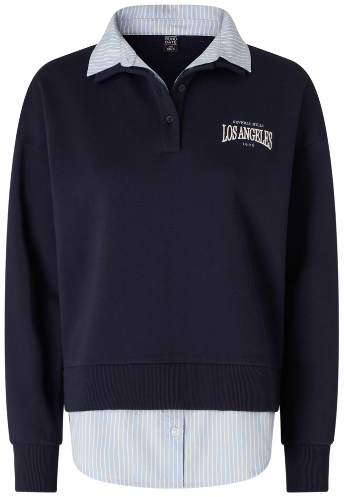 Sweatshirt mit Blusen-Details